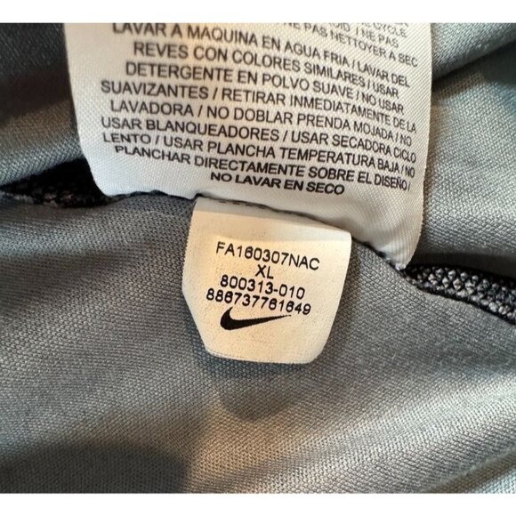 Nike Running Dry Miler T-Shirt Black/Grey Geo Cyborg Print 800313-010 Men's XL - Picture 6 of 6